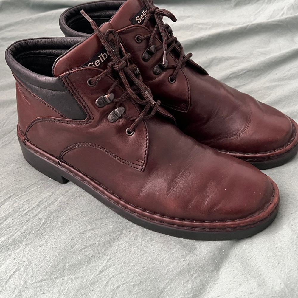 Vintage-Inspired Josef Seibel Oxblood Chukka Boots Sz 42 Heritage Leather Euro